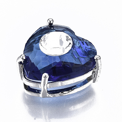 Transparent Faceted Glass Pendants GLAA-S193-034A-P-1