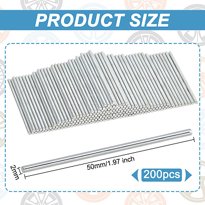 200Pcs Iron Shaft Round Rod Axles FIND-OC0003-10-1