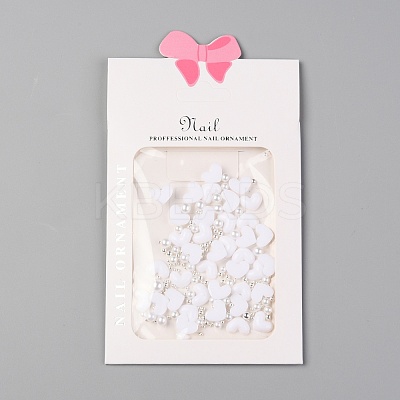 Heart Plastic Cabochons Nail MRMJ-I001-04B-S-1
