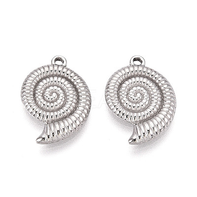 304 Stainless Steel Conch Pendants STAS-T069-27P-1
