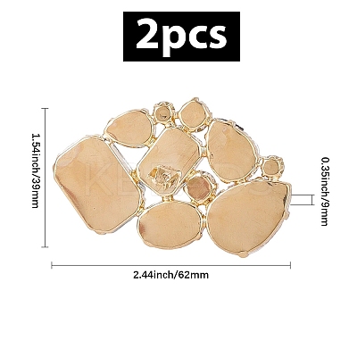 Acrylic & Alloy Shoe Buckle AJEW-WH20033-079B-G-1