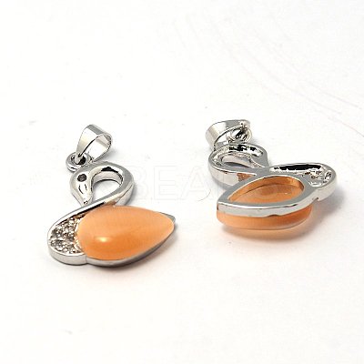 Cat Eye Pendants G-G381-M-1