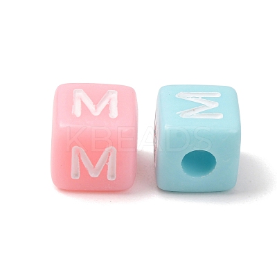Opaque Acrylic European Beads AC-CBA7A73-01M-1