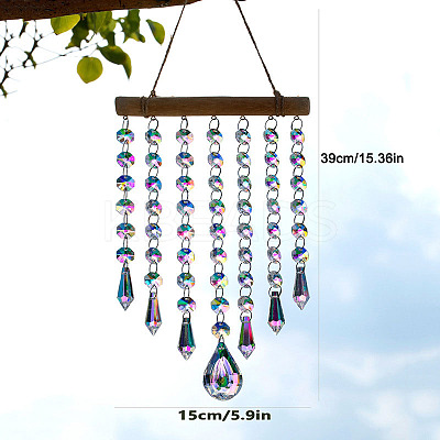 Glass Octagon Beads Suncatchers Hanging Ornaments LS-PW-WG771C5-01-1