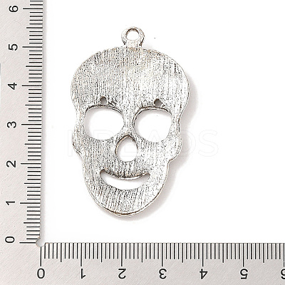 Day of the Dead Ornaments Tibetan Style Sugar Skull Pendants X-TIBEP-22828-AS-NR-1