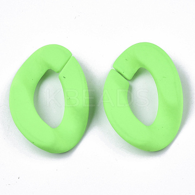 Opaque Spray Painted Acrylic Linking Rings OACR-R249-03-1