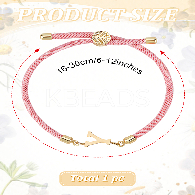 1Pc Adjustable Nylon Cord Slider Bracelets for Women BJEW-LP0001-32Y-03-1