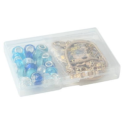 DIY Marine Theme Resin & Alloy Enamel Bead European Bracelet Making Kits DIY-FS0006-87-1