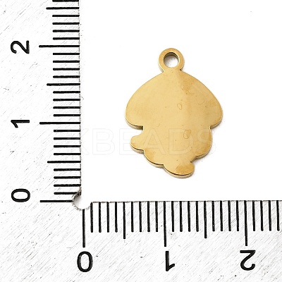 304 Stainless Steel Enamel Pendants STAS-I336-05G-01-1