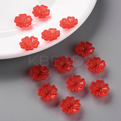Transparent Frosted Acrylic Bead Caps MACR-S371-04A-712-1