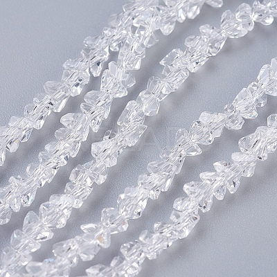 Transparent Glass Beads Strands X-EGLA-J146-4mm-NB01-1