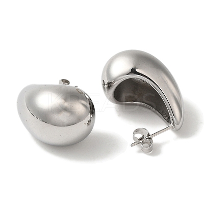 304 Stainless Steel Teardrop Stud Earrings for Wome EJEW-S237-01D-1