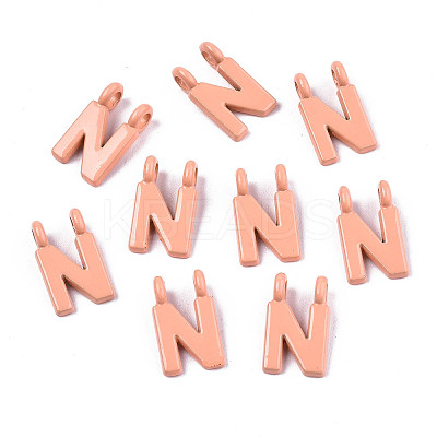 Spray Painted Alloy  2-Loop Link Pendants LS-X-PALLOY-T075-48N-RS-1