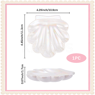Shell Shaped Porcelain Jewelry Storage Display Trays for Rings AJEW-SP0006-06B-01-1