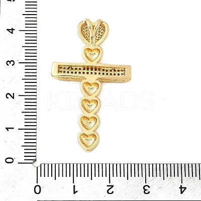 Brass Micro Pave Cubic Zirconia Pendants KK-A266-05D-G-1