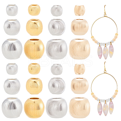240Pcs 12 Styles Brass Beads KK-WR0001-44-1
