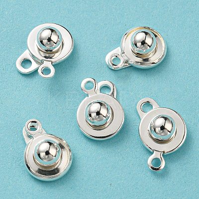 201 Stainless Steel Snap Clasps STAS-C042-02S-1