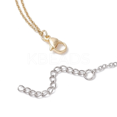 Natural Cultured Freshwater Pearl Rice Beaded Pendant 304 Stainless Steel Cable Chain Double Layer Necklaces NJEW-JN05681-1