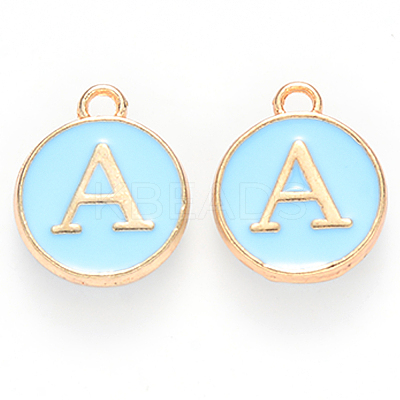 Golden Plated Alloy Enamel Charms LS-ENAM-S118-04A-1