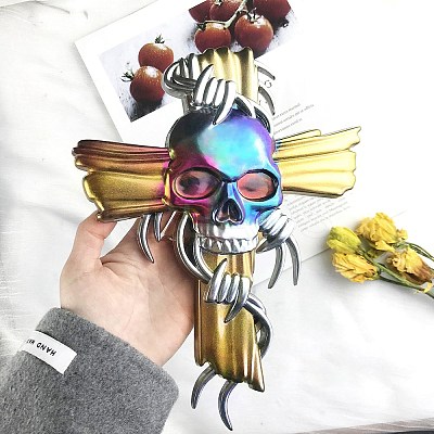 DIY Cross & Skull Wall Decoration Silicone Statue Molds LS-SIMO-H010-13-1