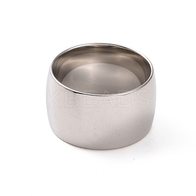 Non-Tarnish 201 Stainless Steel Wide Plain Band Ring for Women RJEW-I089-35P-1