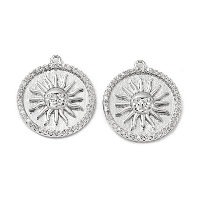 Brass Micro Pave Cubic Zirconia Pendants KK-H460-09P-1