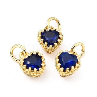 Brass Micro Pave Mixed Color Cubic Zirconia Pendants ZIRC-D120-02G-06-1