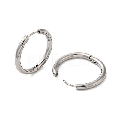 Tarnish Resistant 304 Stainless Steel Hoop Earrings LS-EJEW-P177-P-24-1