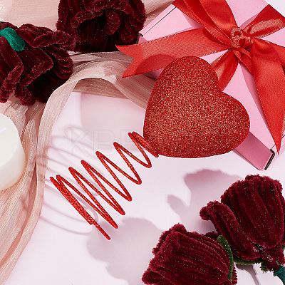 Christmas Themed PVC Treetop Heart Ornament with Spring AJEW-WH0070-63-1