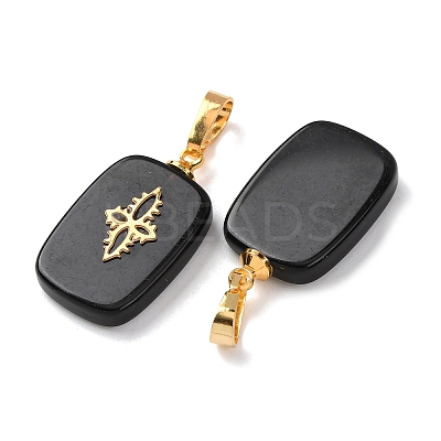 Natural Obsidian Pendants G-G461-07G-09-1