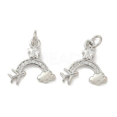 Brass Micro Pave Cubic Zirconia Pendants LS-KK-Z120-30P-1