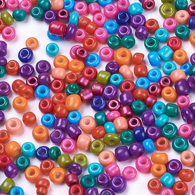 8/0 Baking Paint Glass Seed Beads X-SEED-S002-KM-1