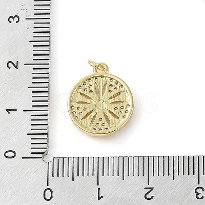 Brass Micro Pave Clear Cubic Zirconia Pendants KK-Q813-06B-G-1