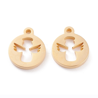 Ion Plating(IP) 304 Stainless Steel Charms STAS-Y002-15G-1