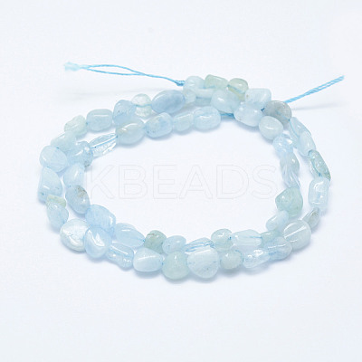 Natural Aquamarine Beads Strands X-G-K203-46-1