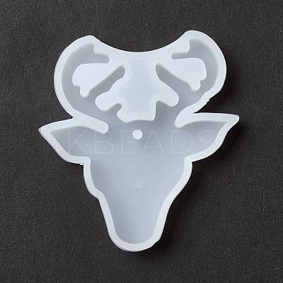 Christmas Theme DIY Christmas Reindeer/Stag Pendant Silhouette Silicone Molds DIY-F114-31-1