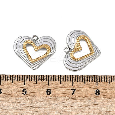 304 Stainless Steel Pendants STAS-L290-67GP-1