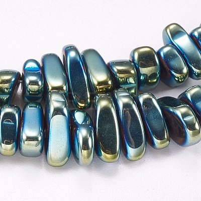Electroplated Non-magnetic Synthetic Hematite Beads Strands G-P367-G05-1