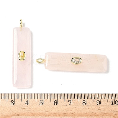 Natural Rose Quartz Pendants G-H318-03G-03-1