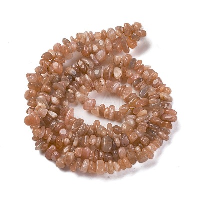 Natural Multi-Moonstone Chip Beads Strands G-M205-19A-1