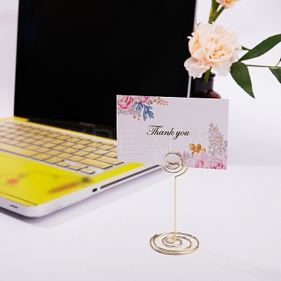 16Pcs 4 Style Carbon Steel Name Card Holder AJEW-SZ0001-78-1