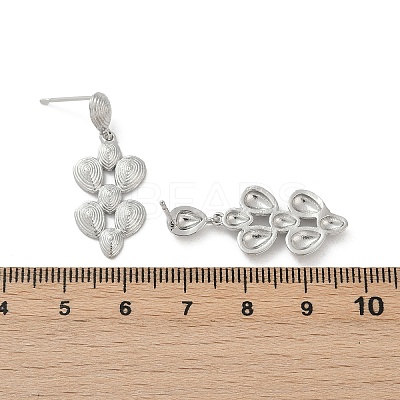 Brass Teardrop Dangle Stud Earrings EJEW-M066-03P-1