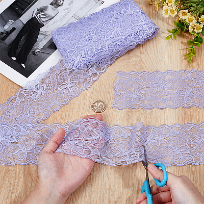 Nylon Lace Ribbon OCOR-WH0105-042A-1