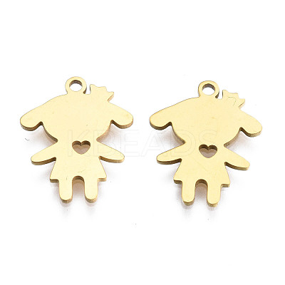 Ion Plating(IP) 201 Stainless Steel Pendants STAS-T044-270G-1