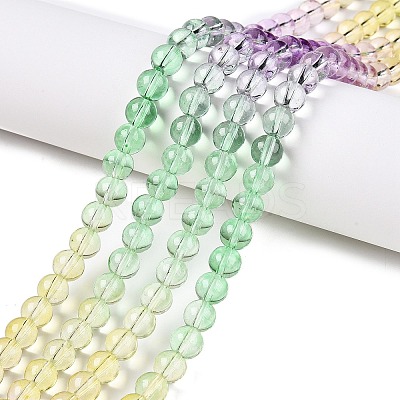 Baking Paint Transparent Glass Beads DGLA-M001-8mm-02-1