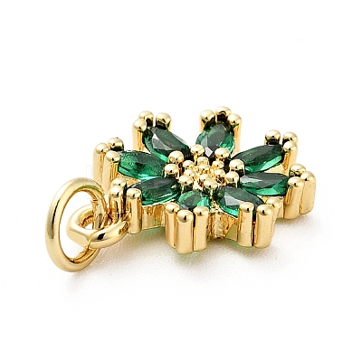 Rack Plating Brass Micro Pave Cubic Zirconia Charms LS-ZIRC-F129-34A-G-1