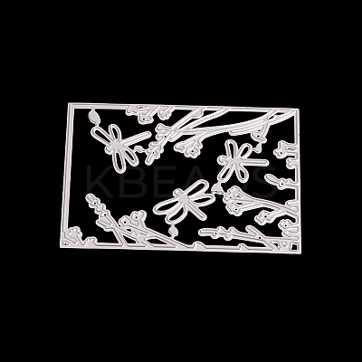 Rectangle with Dragonfly Frame Carbon Steel Cutting Dies Stencils DIY-F028-34-1