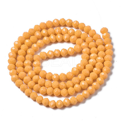 Opaque Solid Color Glass Beads Strands EGLA-A034-P2mm-D21-1