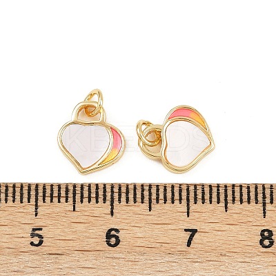 Brass Enamel Charms KK-H078-16G-1