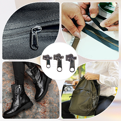 12Pcs 3 Style POM Replacement Zipper Sliders DIY-GF0007-57-1
